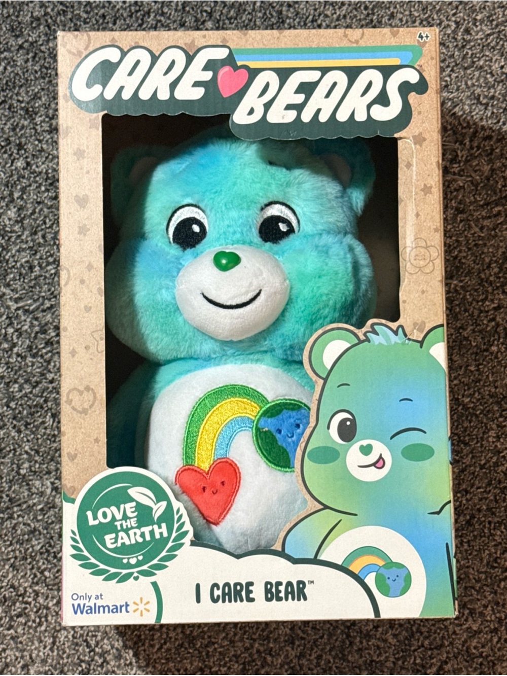 Care Bear Walmart Exclusive Care Bear Love The Earth “I Care Bear" Plush New